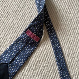Vineyard Vines Navy Blue Tie with Heart Design